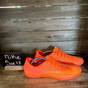 Mens Nike Mercurial Victory VI‎ 6 IC Total Orange Soccer Shoes Sneakers Size 13
